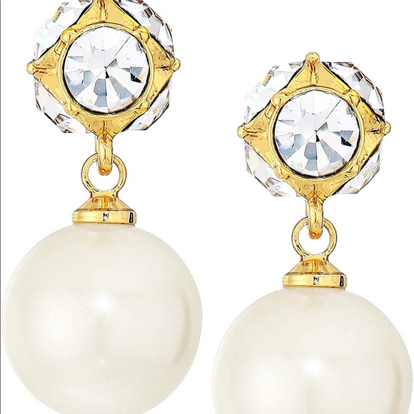 NEW KATE SPADE BOW PEARL DROP EARRINGS